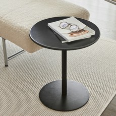 Jack 400 圓形邊桌, 黑色