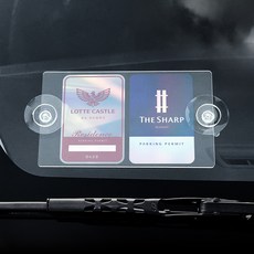 조아애드 더블픽스 아파트주차스티커홀더 차량 스티커 부착판 주차 카드 부착 케이스 대형 85 x 129 mm, 1개, 투명