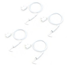 牆面軌道用T型掛鉤, 白色, 4個