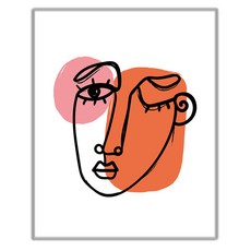 추상 일러스트 그림 인테리어 액자 IDP-050, 엣지 실버