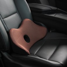365Car Car71 차량용 퍼펙트케어 허리쿠션, 브라운, 1개