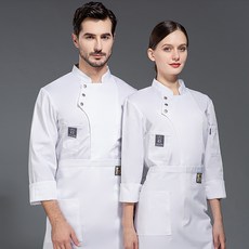 lovinglab 男女通用按扣七分袖廚師服 生活防潑水廚師服 014