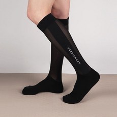 PERSIANCAT 細褶LOGO點綴及膝襪 P4FWSC51, 黑色, 1個
