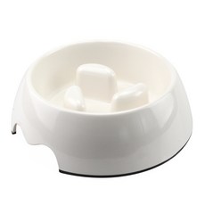 寵物慢食碗, 暖白, 1個