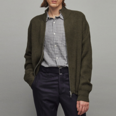 OfficineGenerale OFFICINE GENERALE MEN 男士義大利美利奴羊毛拉鍊開衫