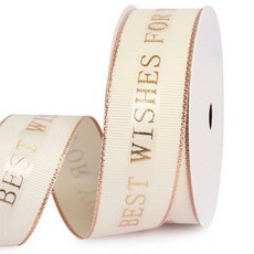 indi.k Sowang 希望緞帶 寬25mm, 9m, 金色, 1個