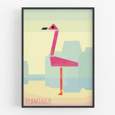 파스텔 그레이 스튜디오 A3 포스터, 플라밍고