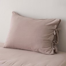 SCOHOME 素色水洗綁帶枕頭套組