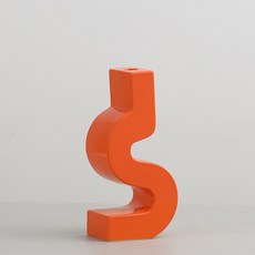 Simple&Glow北歐風波浪形狀獨特室內裝飾蠟燭架, 橘色
