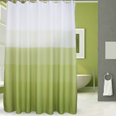 市場 A 圖案防水浴室淋浴簾綠色漸變 130 x 200cm, 1個
