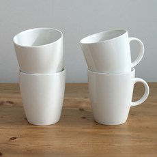 Roco Living Emma 基本款馬克杯 350ml, 白色, 4個