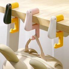 오리 책상 가방걸이 3p, 1개, 화이트, 핑크, 블랙 1개, 화이트, 핑크, 블랙