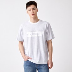 지프 남성용 넥배색 반팔 티셔츠 JP6TSU398