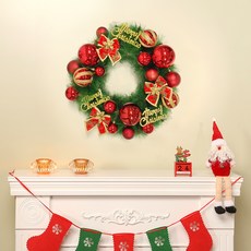 節慶圓形花環松針, 1個, 混色