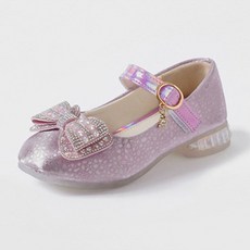 CHAAKAN SHOES 女童布朗雪蝴蝶結魔鬼氈瑪麗珍平底鞋