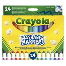 Crayola 繪兒樂 可水洗粗錐頭彩色筆, 24個, 1組