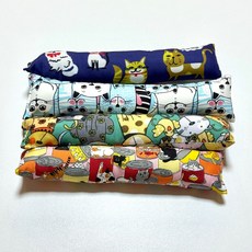 MAAH 고양이 캣닢 베개 인형 4종 세트 CB-38, 1세트, 캔패턴, 블루캣, 네이비캣, 민트캣