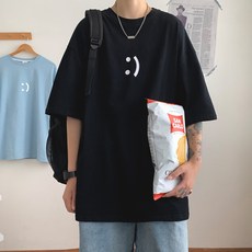 男款 Market A 橫向微笑短袖T恤