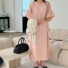 봉봉스토리 윈드블로잉 소매날개 원피스 임부복
