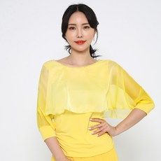dancedome MOL漸層雪紡裹身上衣 LDT25600, 黃色