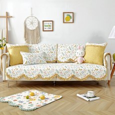 알럽홈 웨이브라인 큐티 패턴 소파패드