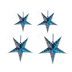 市場情緒星星挂件派對裝飾4p, 藍色