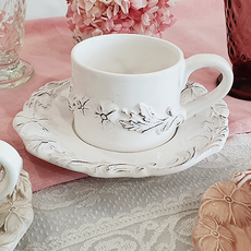 ELIOS 我的花圓柱茶杯套組B型3509, 白色的, 1套