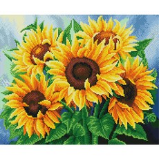 VIVACELL 畫布型寶石十字繡 DIY 套組 40 x 50 cm, 向日葵2, 1套