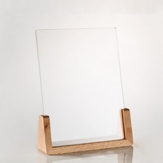 우드라인 아크릴 메뉴판꽂이 세로형 연브라운, 1개