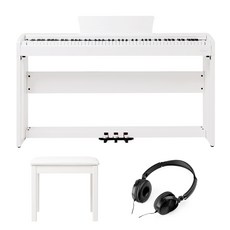 크라우져 디지털 피아노 V2 + 원목의자 + 헤드폰 방문설치, 화이트, 1개