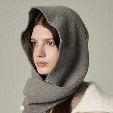 WHITE SANDS 女款羊毛連帽圍巾 Trika
