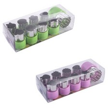 YOUNGGREEN 不鏽鋼蔬菜便當造型模具9件組, 2套, 單一顏色