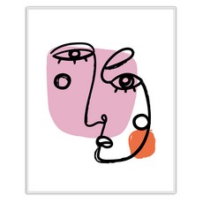 추상 일러스트 그림 인테리어 액자 IDP-054, 엣지 화이트