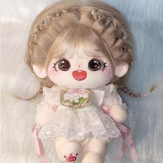 MochaDoll Minky 無屬性棉花娃娃 + 蕾絲連身裙套組, 1個, 20cm, 混合顏色