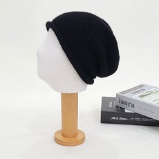 JJNINE 簡約針織捲邊毛線帽頭巾帽 DNW02