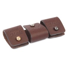 brandyarn 螺絲釘釦皮革標籤 3種, 深棕色 + 金色 + 銀色 + 黑鎳色, 1套