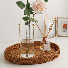 Samho Glass 金色手柄玻璃花瓶 小 SH12212, 混合色