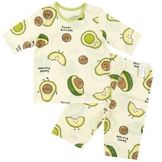 Maykids 童款可愛酪梨印花七分袖家居服套裝