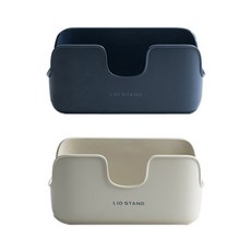 마켓감성 포인트 냄비뚜겅 받침대 벽걸이형, 다크블루, 베이지, 2개