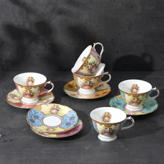 Royal Essex 金線復古咖啡杯組 5入, 1套, 混合顏色