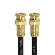 Soltap 韓國製 金色 BNC to BNC TV 同軸電纜 黑色, SOLTOP-583