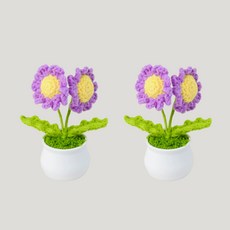 Allode 納骨塔人造花 2入, 09 雙色紫雛菊