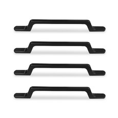 EASYWAY 2孔窄方形黑色家具把手, 4個