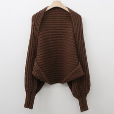 BONBONSTORY 寬鬆開襟孕婦毛衣