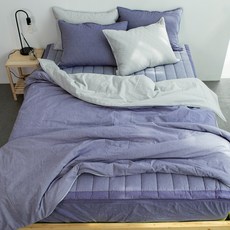 20수 바이오워싱선염 면 침구 휘게 패딩이불커버 세트