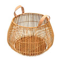 Garden in the City 手提圓形竹籃, 1個, 單色