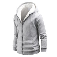 DAKUANG 男士冬季連帽T恤 柔軟羔羊毛連帽拉鍊外套 D11I7_oz3426