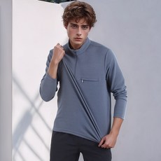 보이투맨 남성용 스판 하이넥 골프 티셔츠 NILB402