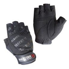 HACKERS 5指切口釣魚手套 JSF-143, 黑色