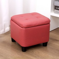 soonZAM 玄關穿脫鞋輔助椅 高級正方形收納椅凳, 粉紅色, 1個